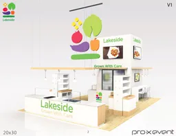 20x30 Island booth design by Pro-X Exhibits